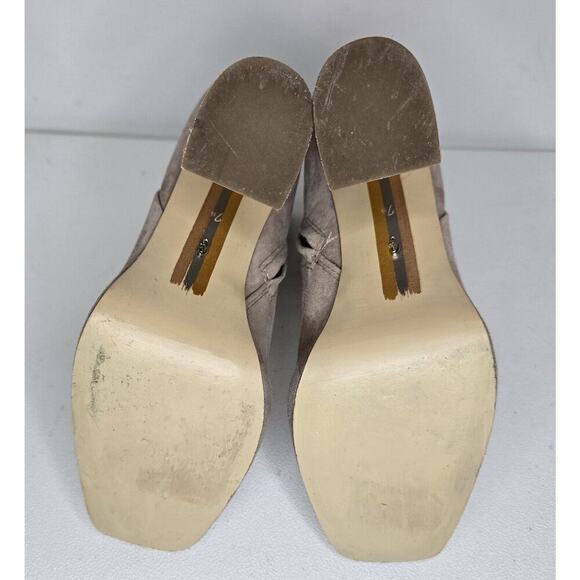 SAM EDELMAN JAYE PLATFORM ANKLE BOOTS HEELS TAUPE SUEDE WOMEN'S SZ 7. 5 B - Picture 9 of 11